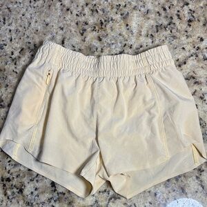 Athleta Girl butter yellow shorts